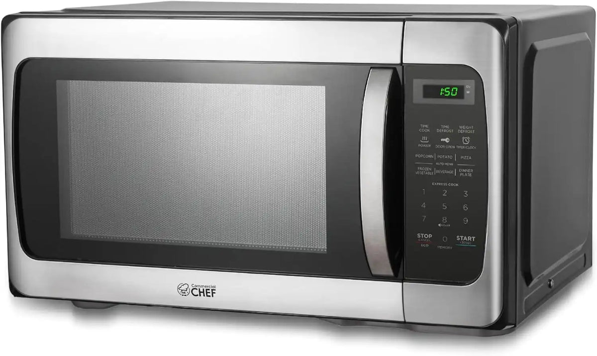 Commercial Chef 1.1 Cu. Ft. Countertop Microwave Oven, CHM11MS, Stainless