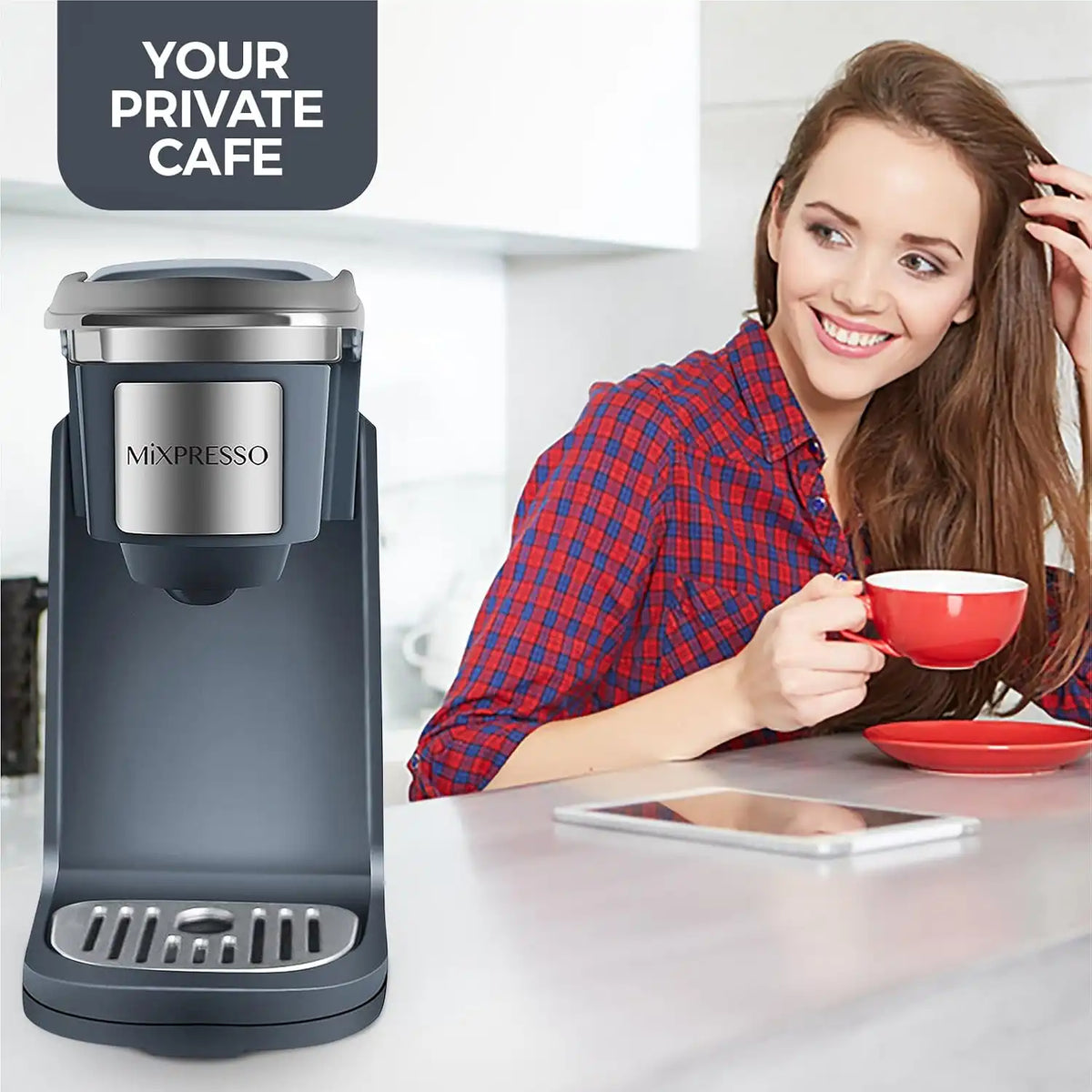 Mixpresso Single Serve Coffee Maker K Cup Coffee Maker for K Pods & Grounds
