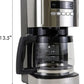 Koolatron Kenmore Coffee Maker 12 cup Drip Coffee Machine Programmable Aroma Control Glass Carafe Reusable Filter Timer Digital Display Charcoal Water Filter Regular Bold Stainless Steel and Black