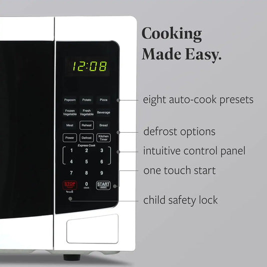 Farberware White Microwave Oven, 1.1 Cu. Ft., 1000 Watts, Countertop