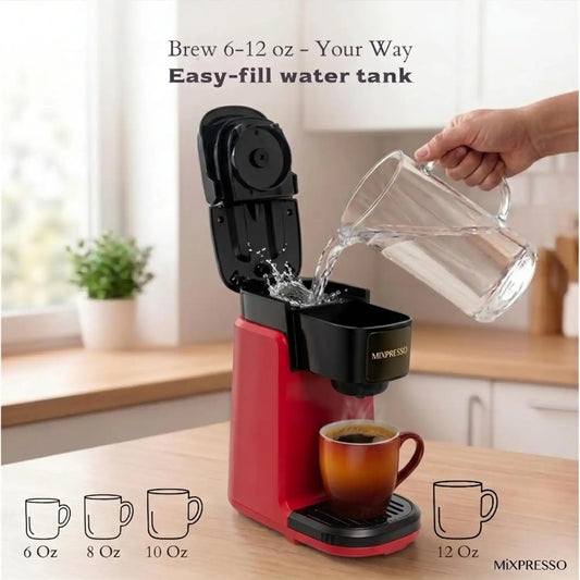 Mixpresso Single Serve Coffee Maker K Cup Coffee Maker for K Pods & Grounds