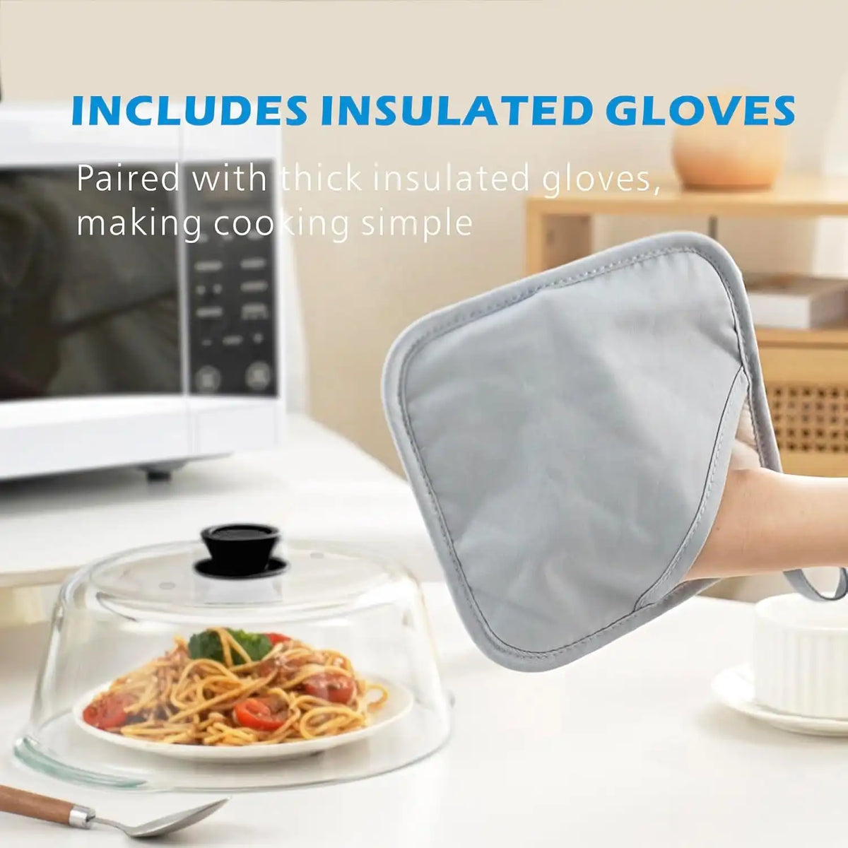 Glass Microwave Splatter Cover for Food, 11in Food Grade Splatter Guard Lid