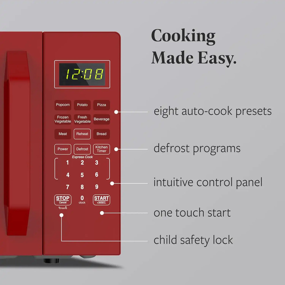 Farberware Red Microwave Oven, 1.1 Cu. Ft., 1000 Watts, Countertop