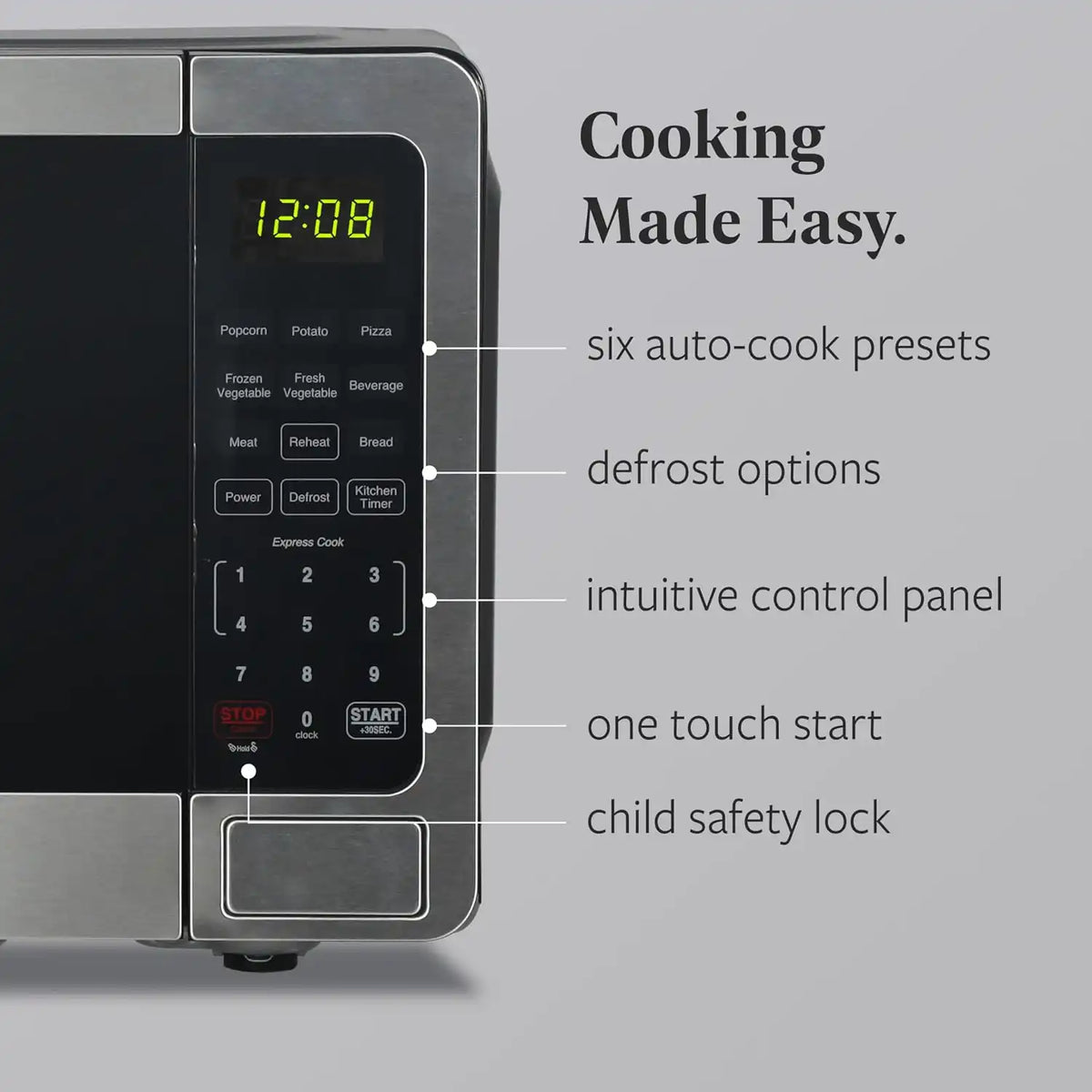Farberware Countertop Microwave Oven 0.7 cu. ft. 700 Watts, Stainless Steel