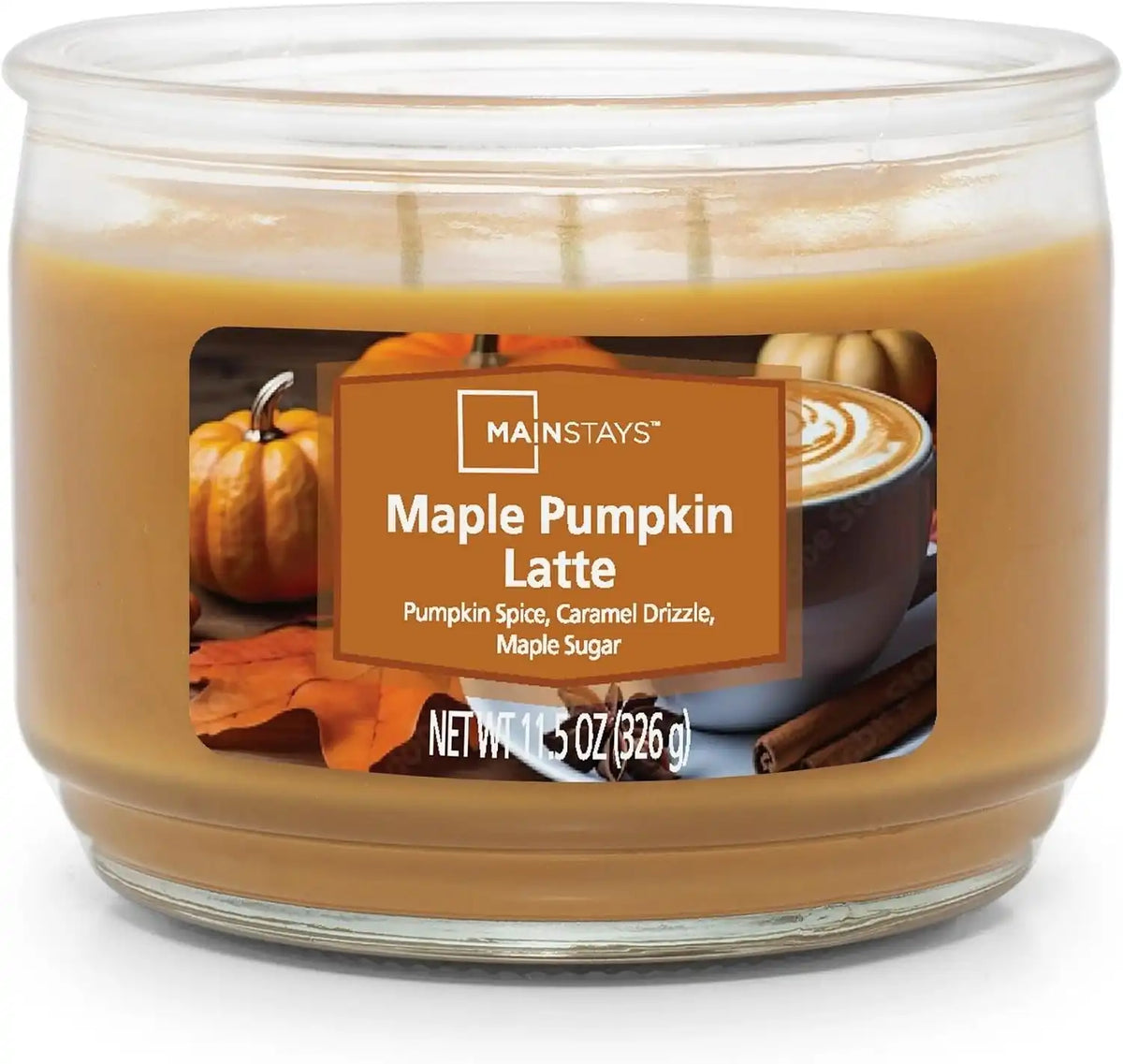 Mainstays 11.5oz Scented Candle 2-Pack (Maple Pumpkin Latte)