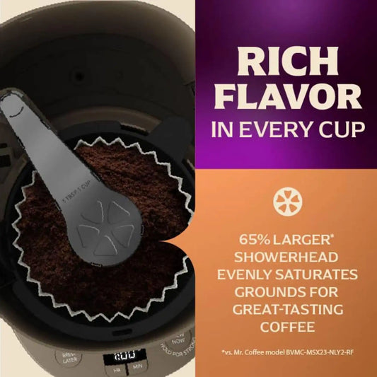 Mr. Coffee® 12 Cup Programmable Coffee Maker with Strong Brew Mode, Auto-Pause, Chai Cream
