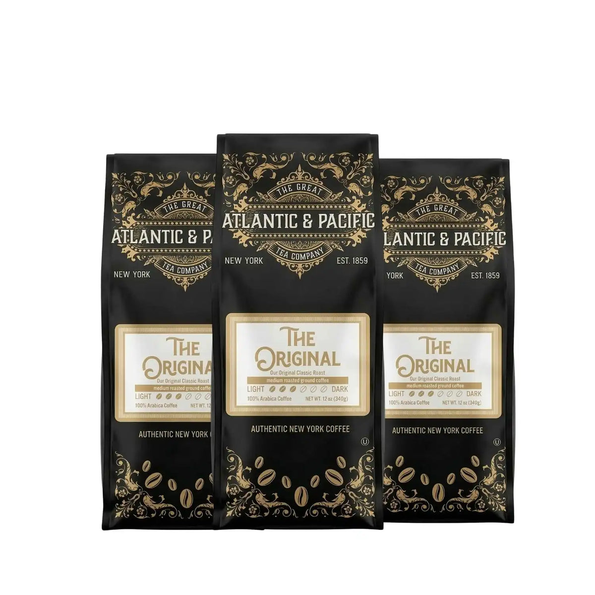 A&P The Original Medium Roast Ground Coffee, 100% Colombian Arabica, 3 Pack