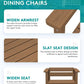 SERWALL HDPE and Aluminum Outdoor Dining Set for 8, Brown