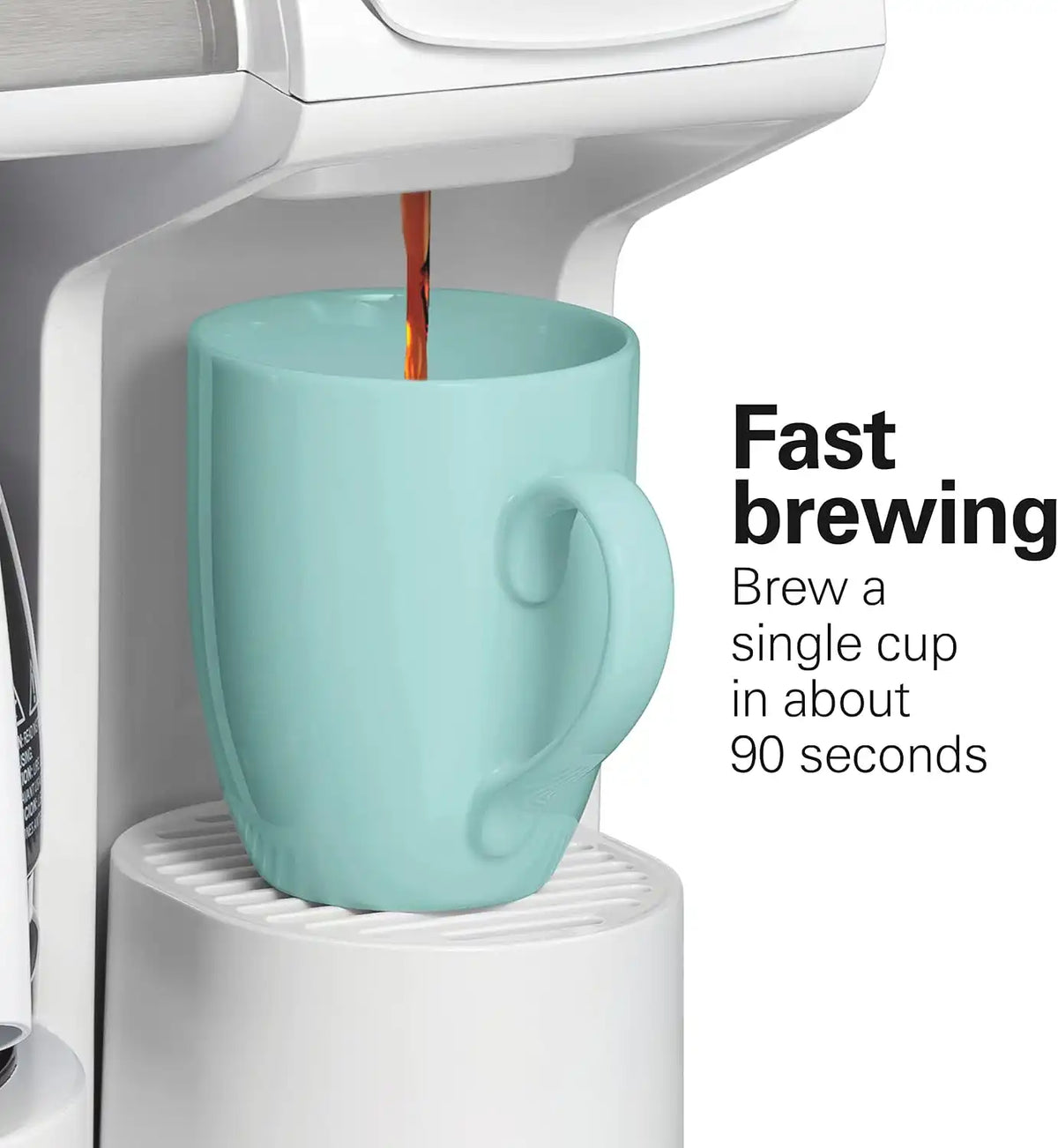 Hamilton Beach FlexBrew Trio 2-Way Coffee Maker, Compatible with K-Cup Pods or Grounds, Combo, Single Serve & Full 12 Cup Coffee Pot, White, Fast Brewing, Removeable Reservoir