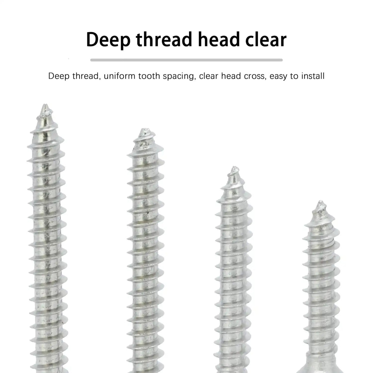#8 × 3/4" Flat Head Phillips Wood Screw, Stainless Steel 304 (18-8), Self Drilling Sheet Metal Screws, Self Tapping Screw, #8 × 3/4-Inch, 150Pcs