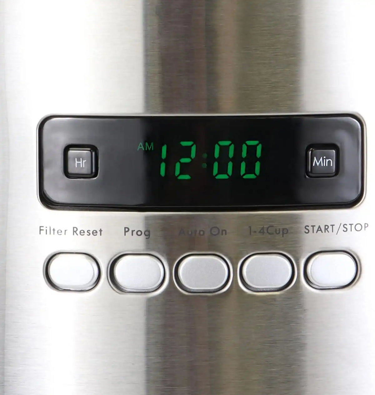 enmore Aroma Control 12-cup Programmable Coffee Maker, White and Stainless Steel Drip Coffee Machine, Glass Carafe, Reusable Filter, Timer, Digital Display, Charcoal Water Filter, Regular or Bold