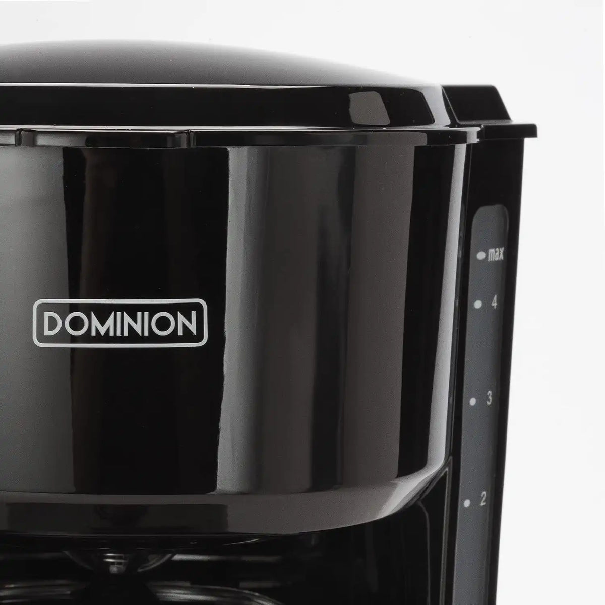 Dominir Compact Coffee Pot Brewer Machine, Quiet Operation with On/Off LED Indicator Light, Convenient Cord Storage and e, Black