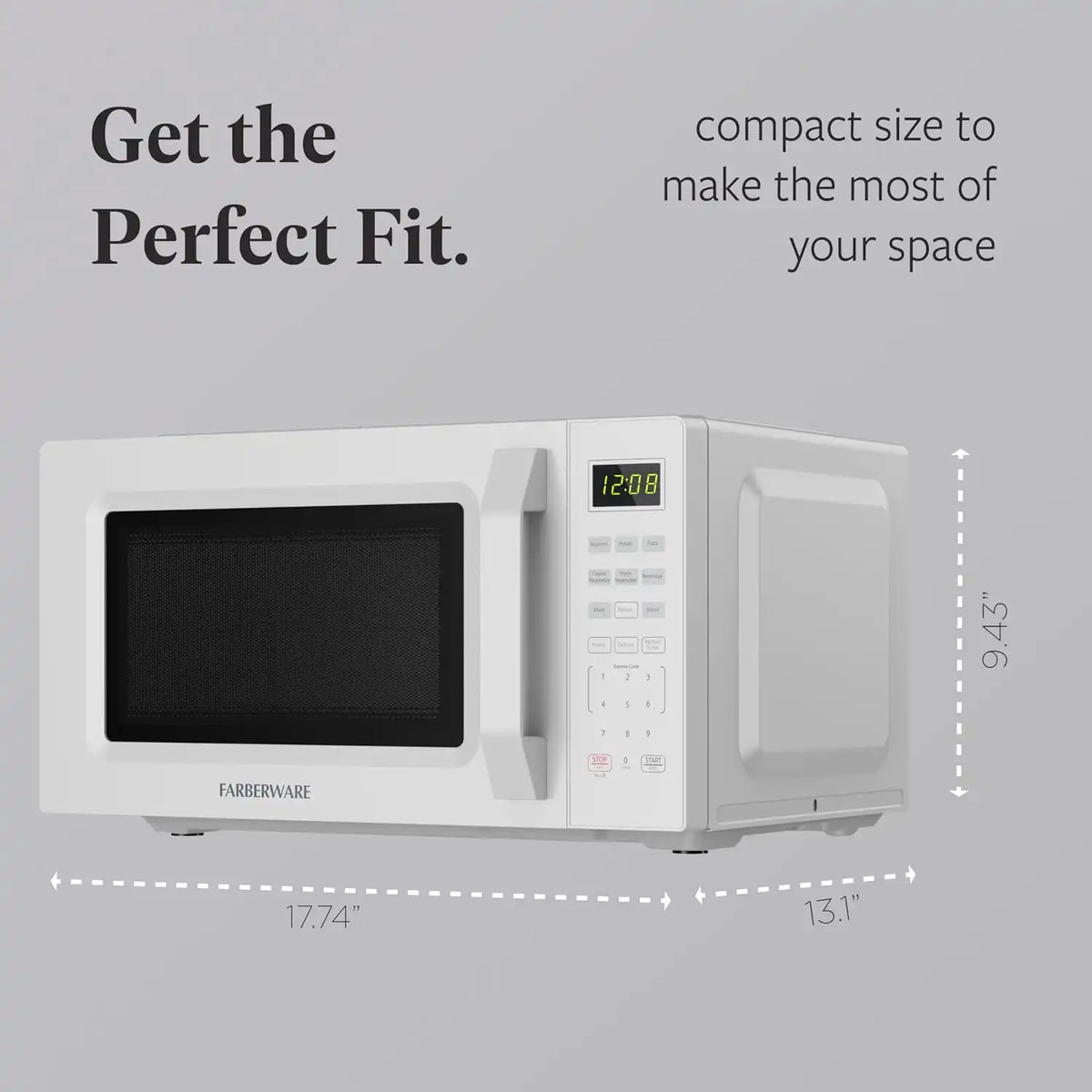 Farberware Countertop Microwave Oven, 0.7 cu. ft., 700 Watts, White