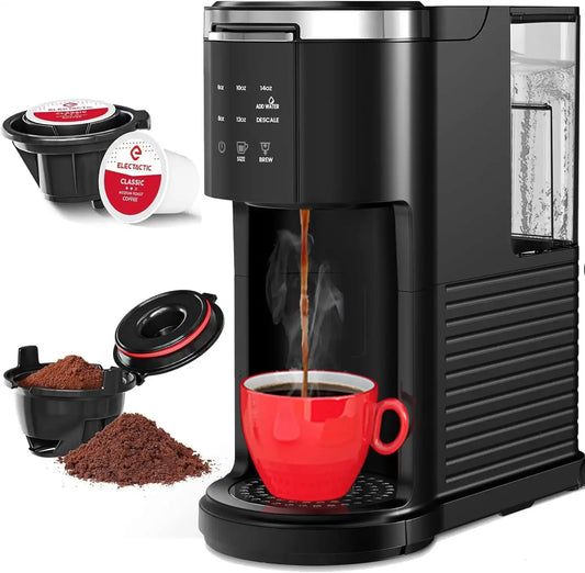 Electactic LED Single Serve Coffee Maker for KCup Pods & Ground Coffee