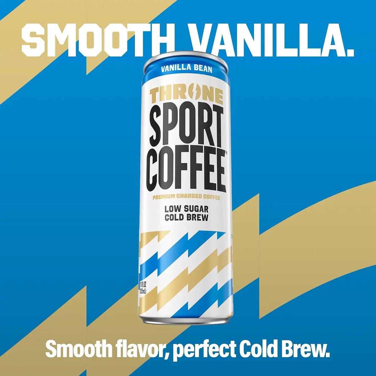 Throne Sport Coffee, Vanilla Bean Cold Brew, Low Sugar, Dairy Free - 12Pk