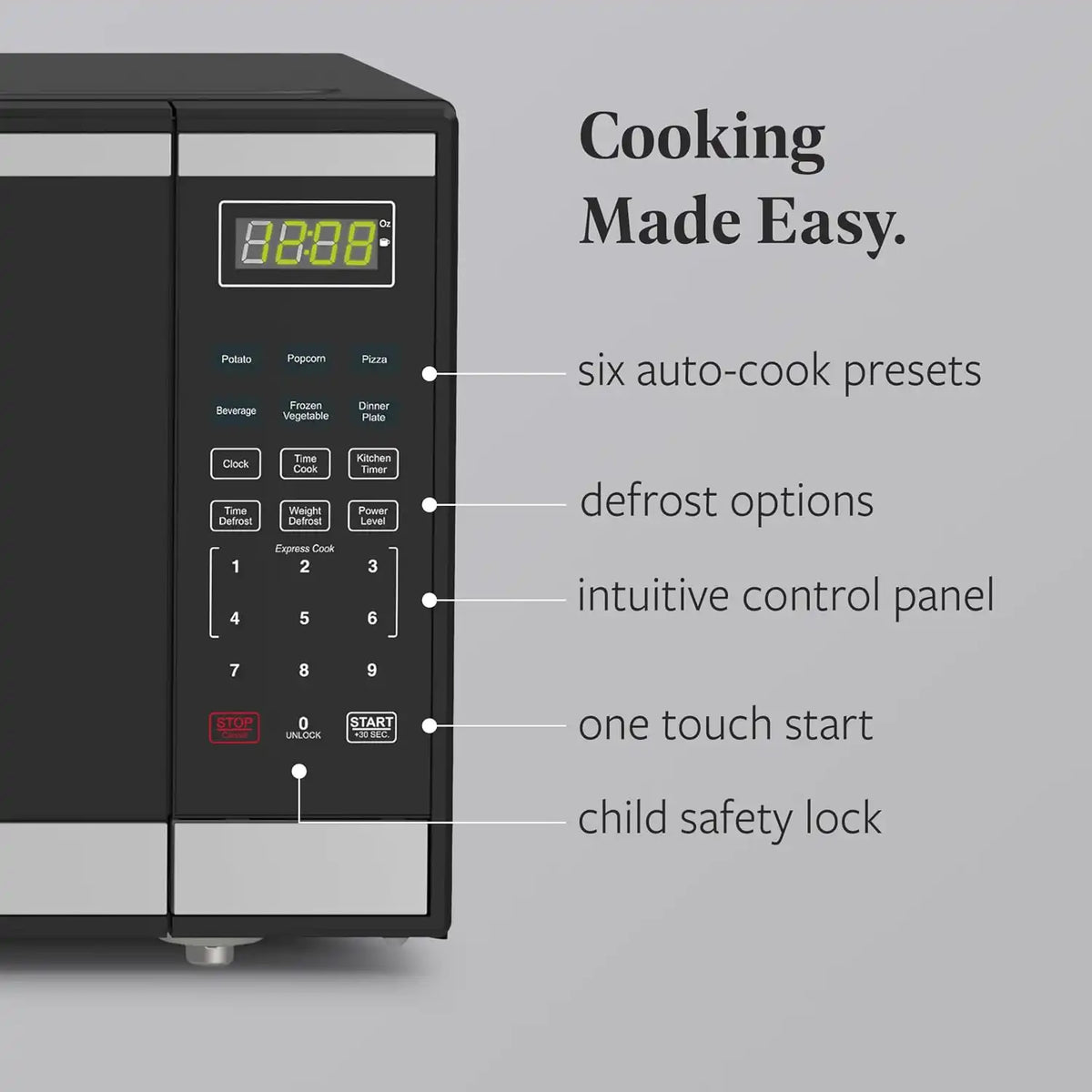 Farberware Stainless Steel Microwave Oven 1.6 Cu. Ft 1100 Watts Countertop