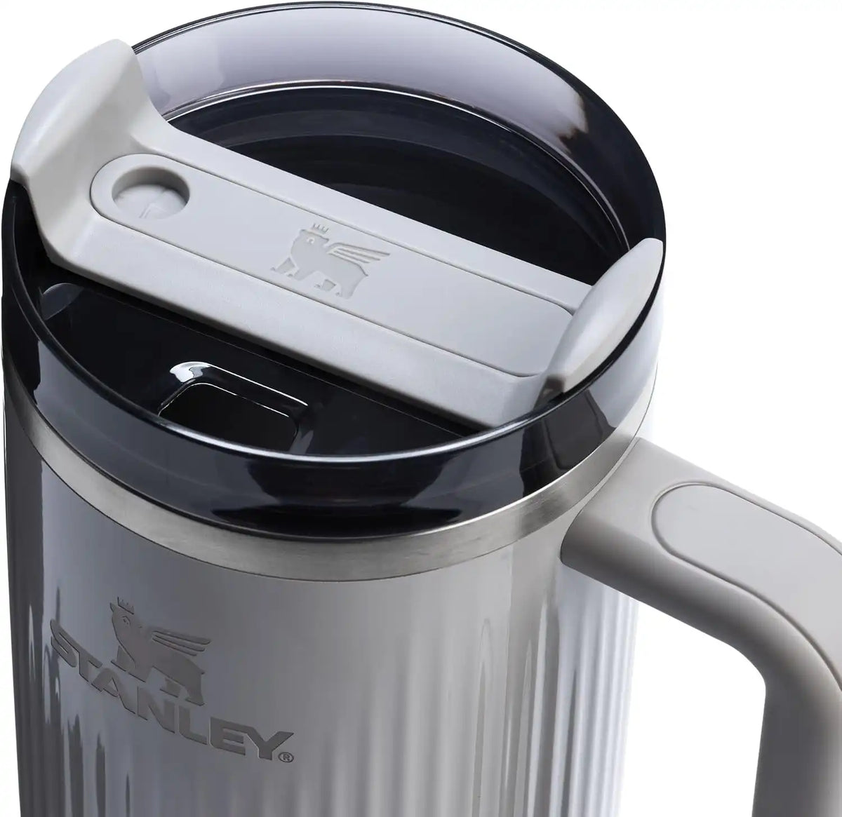 STANLEY Quencher H2.0 Tumbler with Handle and Straw 40 oz | Flowstate 3-Position Lid | Cup Holder Compatible for Travel | Insulated Stainless Steel Cup | BPA-Free | Fluted Ash Gloss