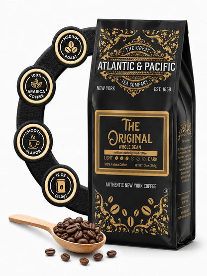 A&P The Original Colombian Medium Roast Whole Bean Coffee, 12 oz, 1 Pack