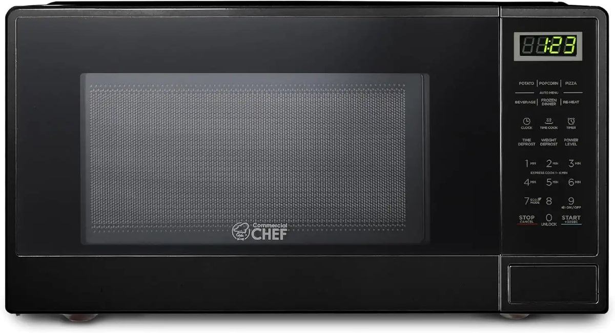 Commercial Chef 1.1 Cu. Ft. Countertop Microwave Oven, CHCM11100B, Black