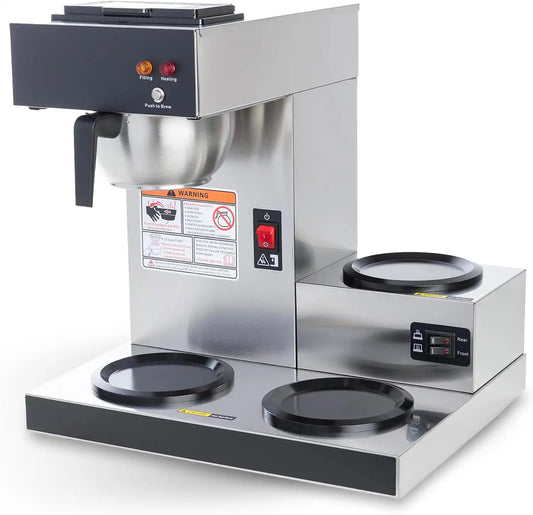 SYBO 12-Cup Commercial Pour Over Coffee Maker with 3 Warmers