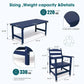 THOEOE Outdoor Dining Table, Rectangular Dining Table for 5-7 Navy Blue