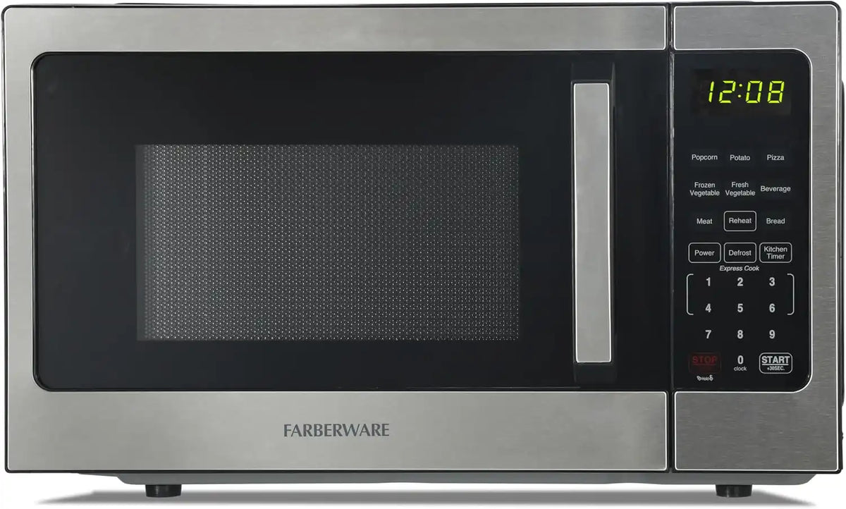 Farberware Stainless Steel Microwave Oven 0.9 cu. ft. 900 Watts, Countertop