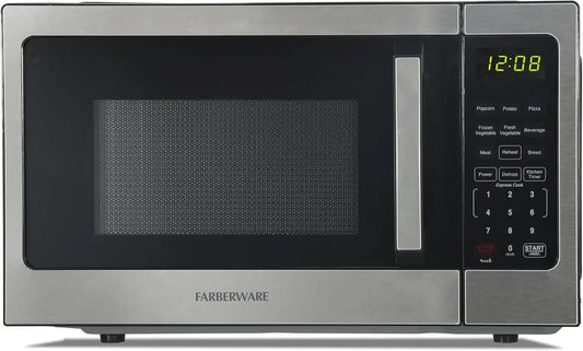 Farberware Stainless Steel Microwave Oven 0.9 cu. ft. 900 Watts, Countertop