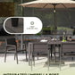 Vexwalx 12 Pcs Outdoor Dining Set, 67" HDPS Dining Set for 10, Charcoal