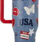 HydroJug Traveler 40oz, Insulated Water Bottle with Handle, American Honey