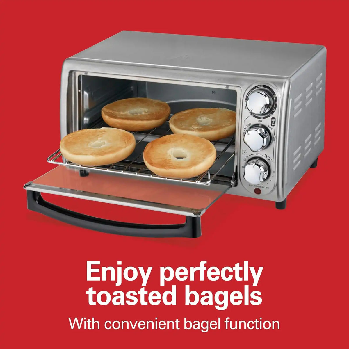 Hamilton Beach 4 Slice Countertop Toaster Oven with 5 Cooking Modes