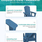 SERWALL Outdoor Adirondack Dining Chair Set of 2, All Weather HDPE, Navy
