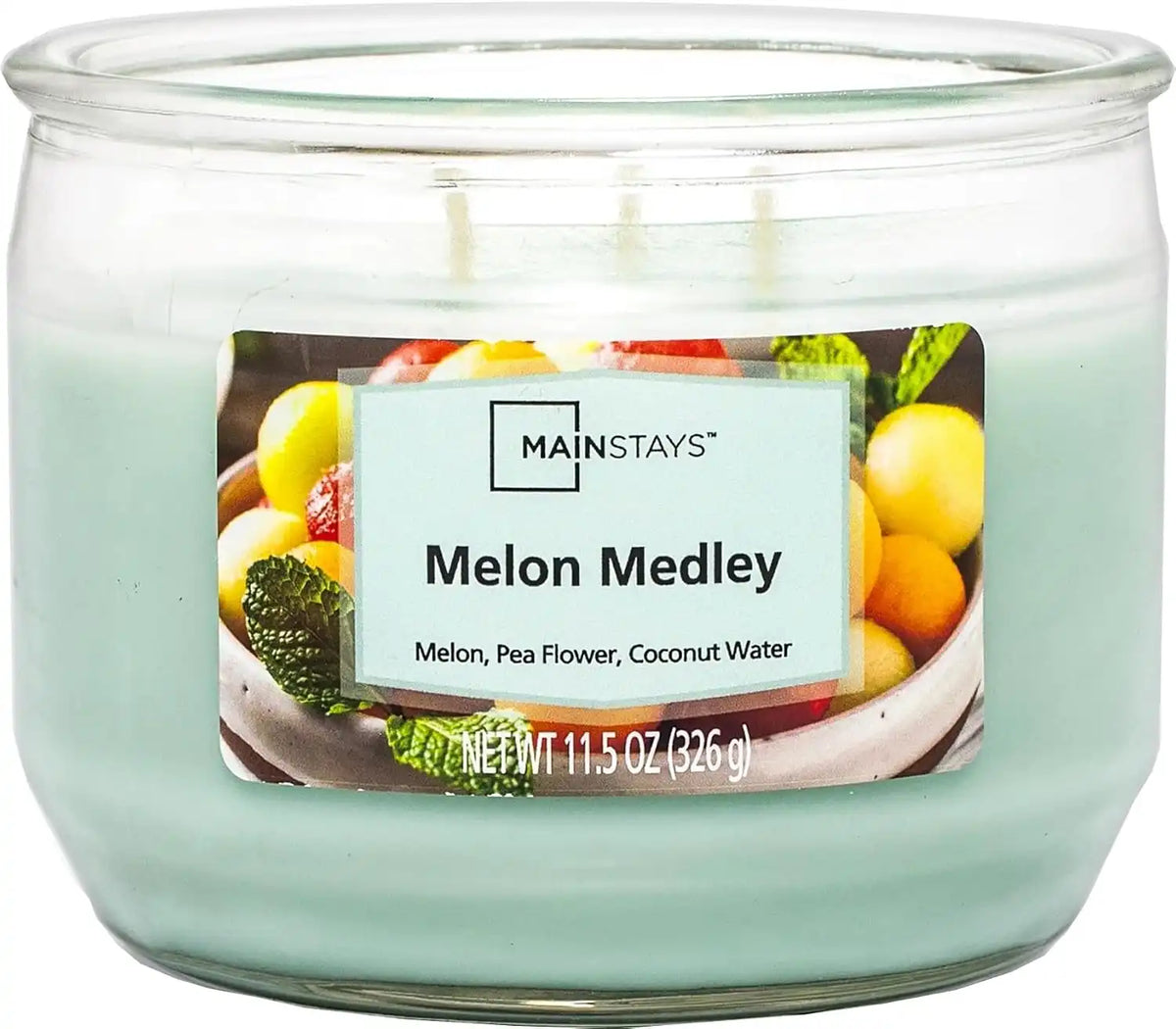 Mainstays 11.5oz Scented Candle 2-Pack (Melon Medley)