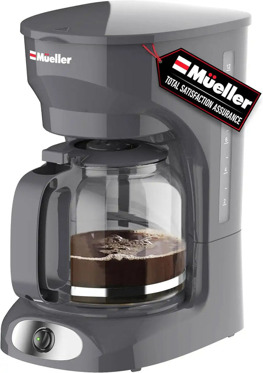 MUELLER HOME 12-Cup Drip Coffee Maker, Gray