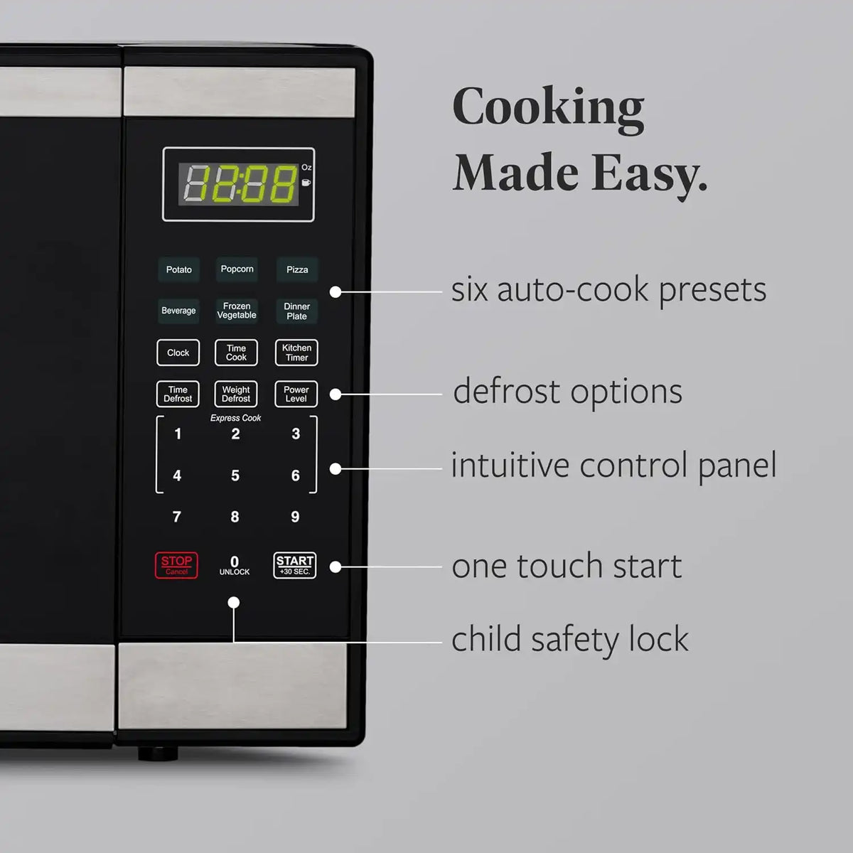 Farberware Stainless Steel Microwave Oven 1.3 Cu. Ft. 1000 Watts Countertop
