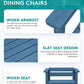 SERWALL HDPE and Aluminum Outdoor Dining Set for 8, Blue