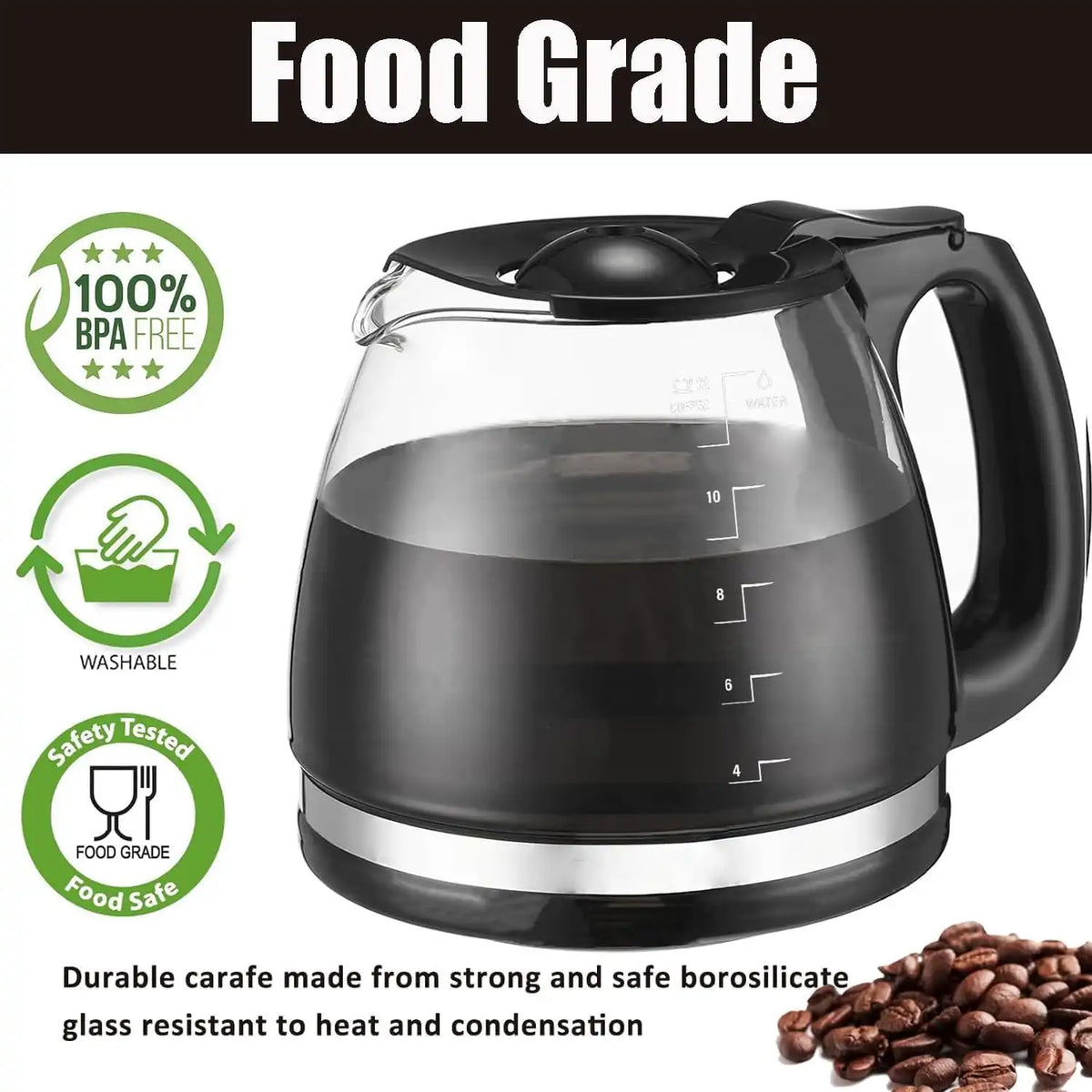 12-Cup Coffee Carafe Replacement for Black and Decker Coffeemaker