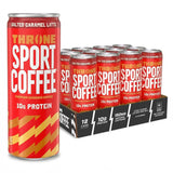 Throne Sport Coffee Salted Caramel Latte, 10g Protein, 150mg Caffeine, 12Pk