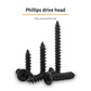 #10 X 1 Black Screw,Flat Head Phillips Wood Screw, Electroplating Black Carbon Steel, #10 X 1-Inch, 75Pcs