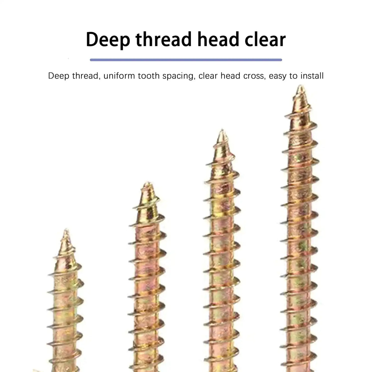 Wood Screws #6 × 3/4", Countersunk Phillips Flat Head, Yellow Zinc Plated Steel, High Hardness Self Tapping Screws for Wood Plastic Metal Drywall, Full Thread Type, #6 × 3/4-Inch, 100 Pcs