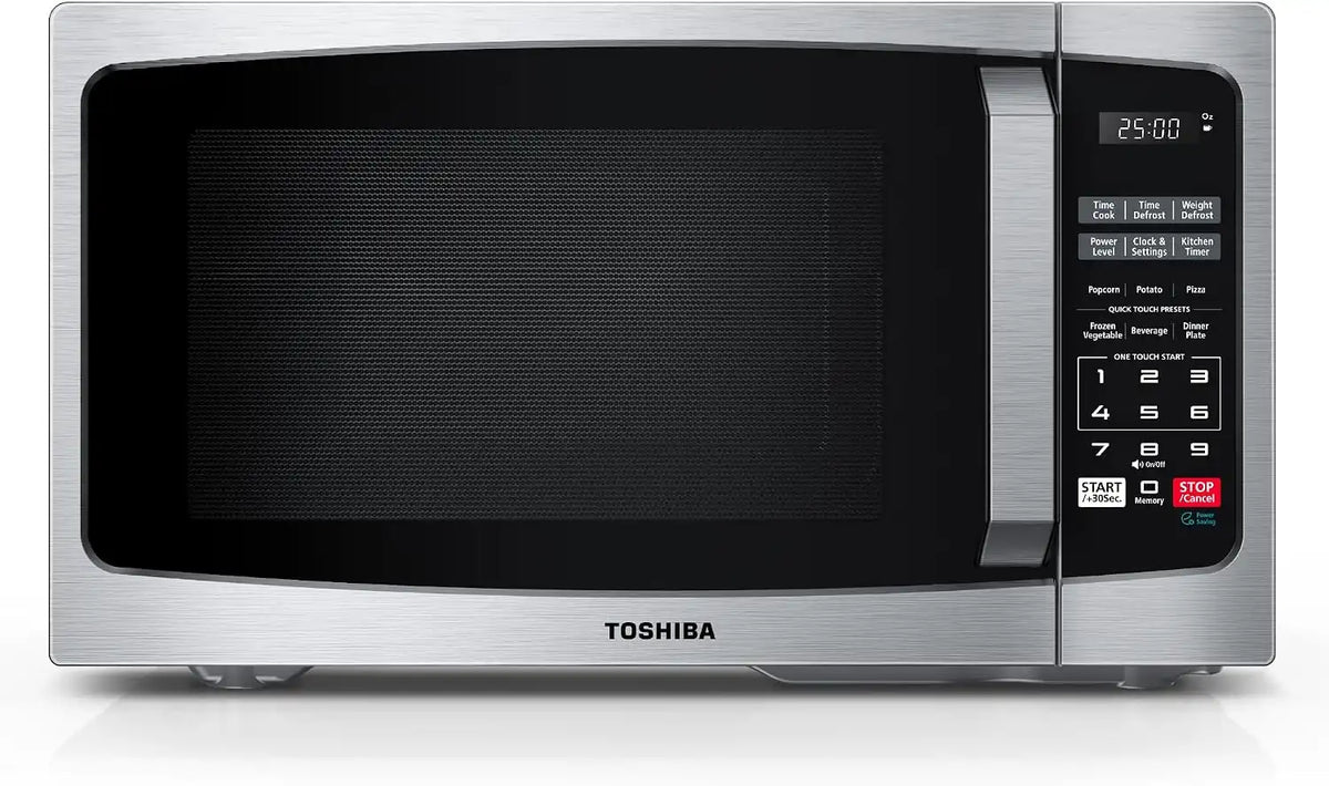 TOSHIBA Microwave Oven, 0.9 Cu.Ft, 900W, Stainless Steel