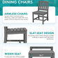 SERWALL Outdoor Patio Dining Set for 6, Grey
