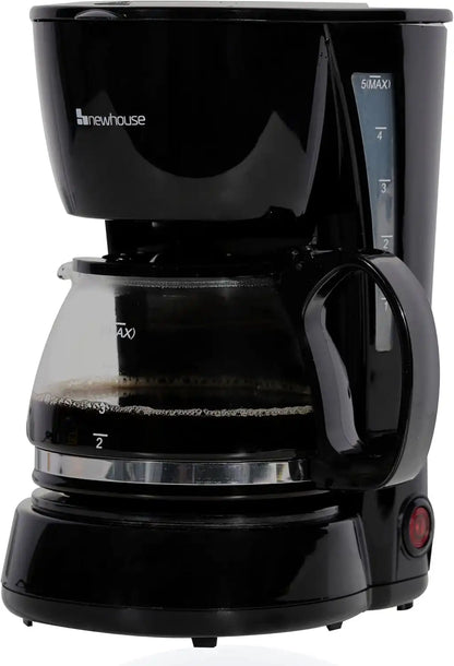 Newhouse Electric Coffee Machine NHCM-001-5, 5-Cup Coffee Maker with Auto Shut Off, Electric Pot with Metal Mesh Coffee Filter Basket, ETL Certified for Hospitality and Residential Use