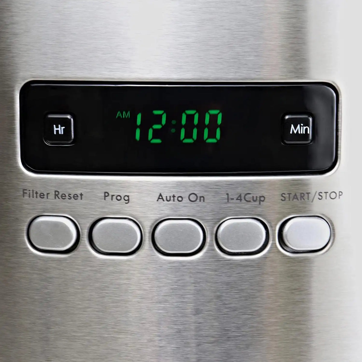 Koolatron Kenmore Aroma Control 12-Cup Programmable Coffee Maker, Stainless Steel Drip Coffee Machine, Glass Carafe, Reusable Filter, Timer, Digital Display, Charcoal Water Filter, Regular or Bold