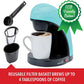 Brentwood TS-112BL Single-Serve Coffee Maker with Mug (Blue)
