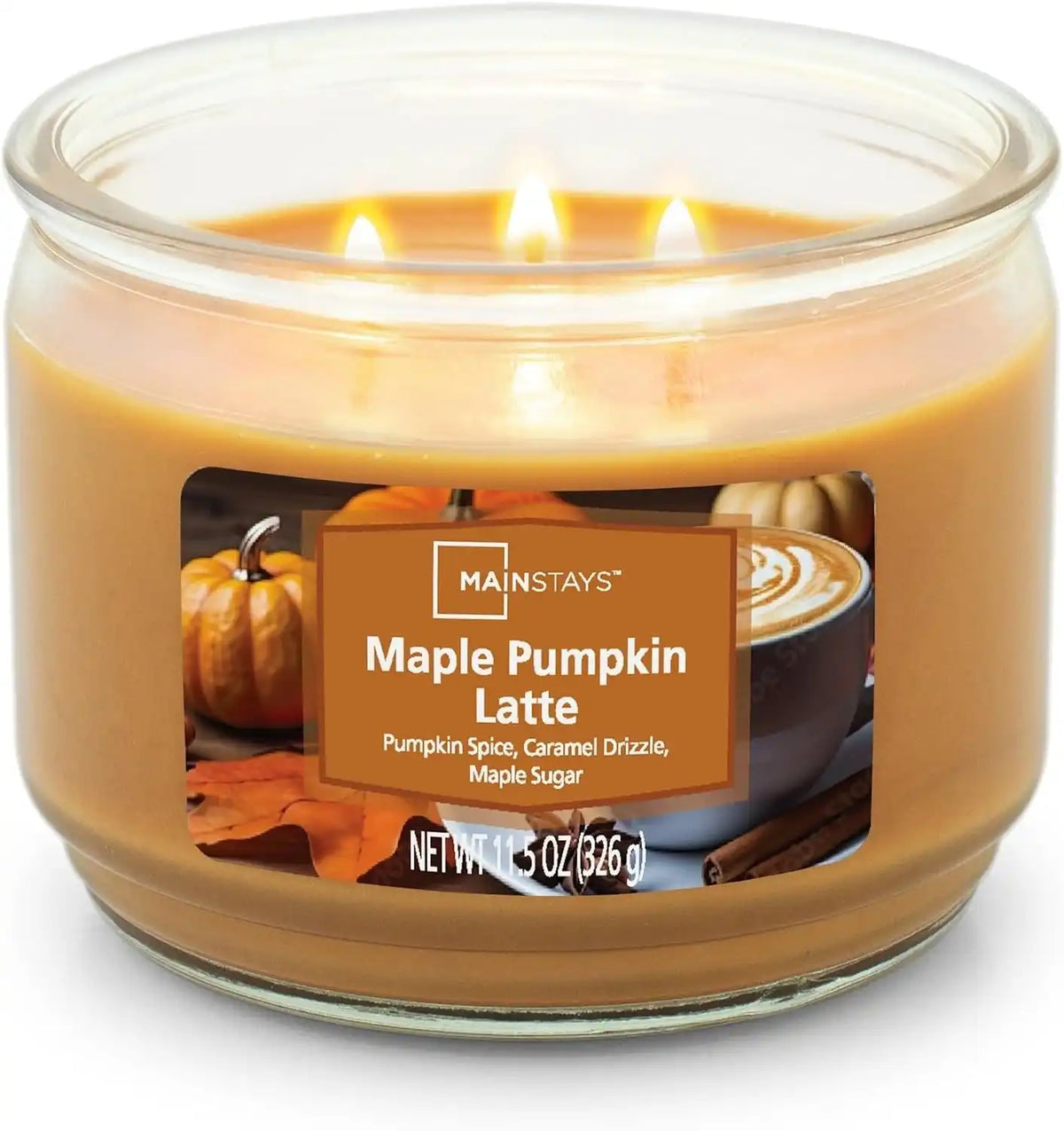 Mainstays 11.5oz Scented Candle 2-Pack (Maple Pumpkin Latte)
