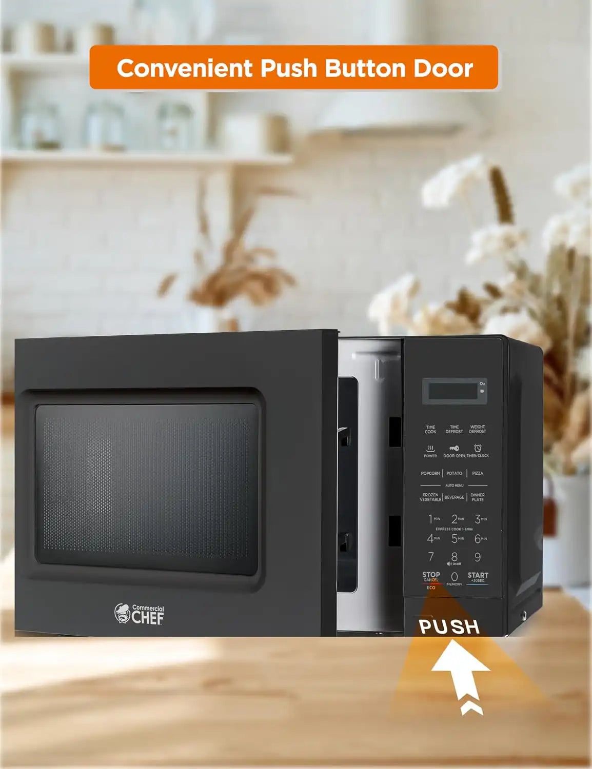 Commercial Chef 0.7 Cu. Ft. Countertop Microwave Oven, CHM7MB, Black