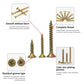 Wood Screws Assortment Kit, 175Pcs, #6#8#10 Self Tapping Screws, Yellow Zinc Plated, Flat Head Phillips Screws Set, Assorted Screws, Screw Assortment, Length 1/2, 3/4, 1, 1-1/2 Inch, Gold