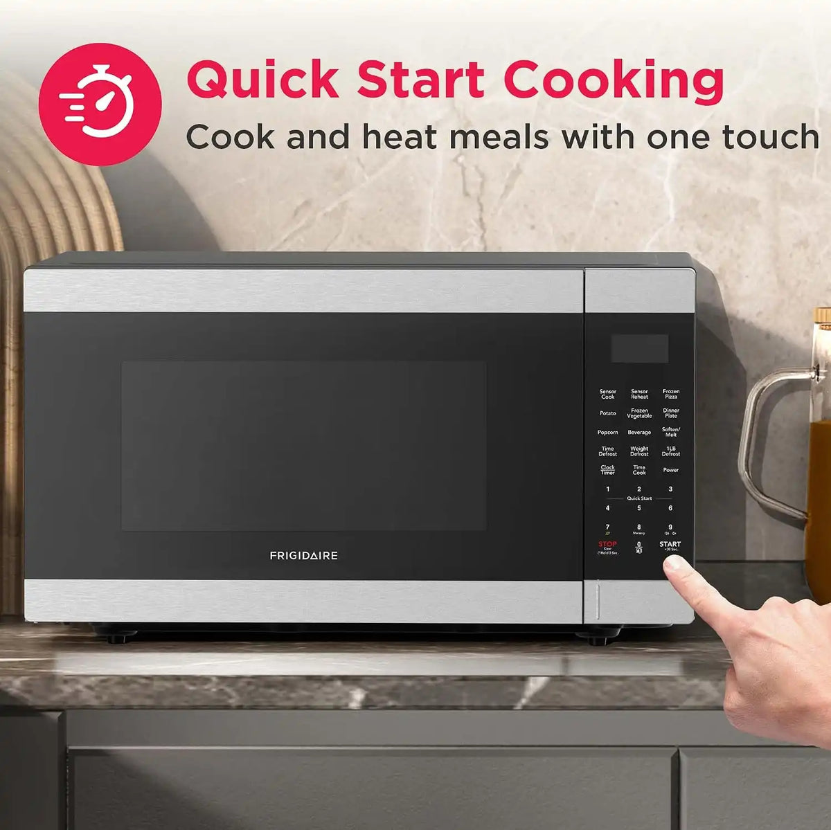 FRIGIDAIRE 2.1 Cu. Ft. Stainless Steel Microwave Oven, Multi Function, Programmable