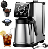 SHARDOR Single Serve & Carafe Coffee Maker, Dual Brew for K Cup Pods & Ground Coffee, Hot & Iced Drip Coffee Machine, 6-32oz Sizes, 95oz Removable Water Reservoir, 24H Programmable, Thermal Carafe