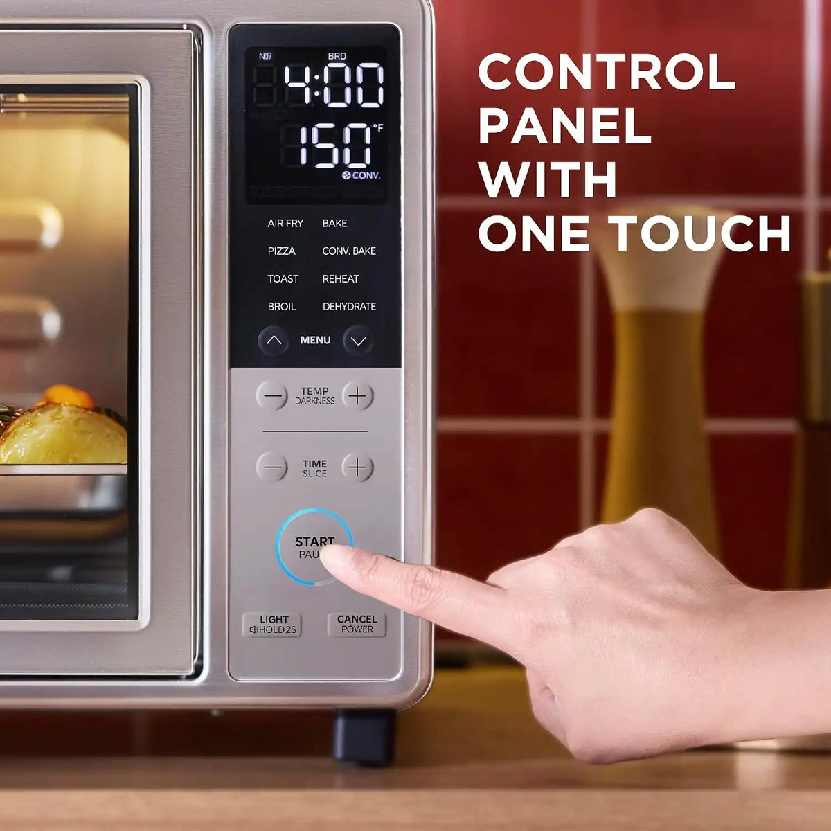 Midea Flexify Slim 8-in-1 French Door Toaster Oven Air Fryer Combo, 26.4 QT